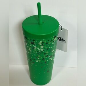NEW! Hydrapeak Stainless Steel Lucky Shamrock Insulated Tumbler-Green (NWT)